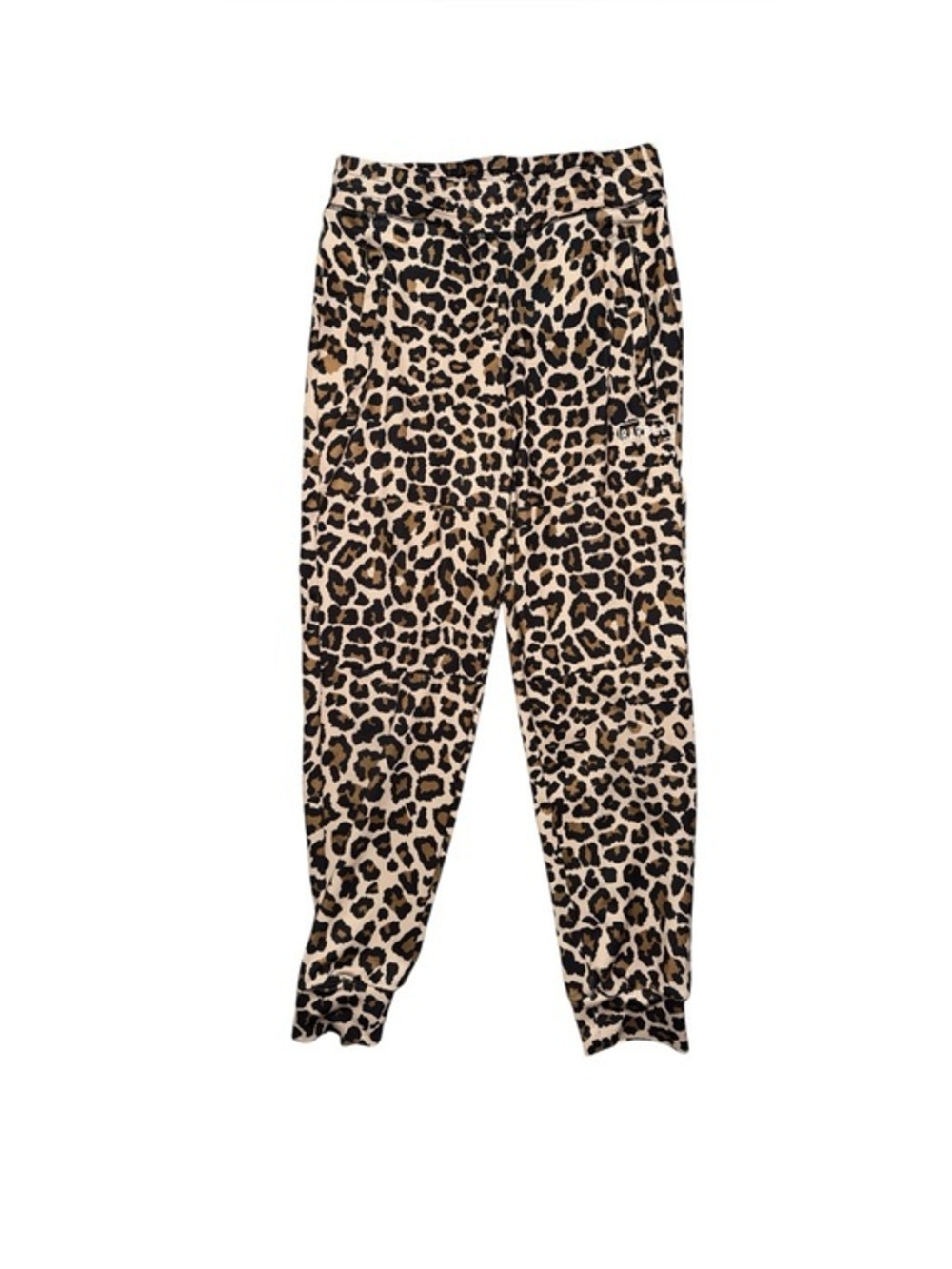 Barbell Cartel Women’s Medium Leopard Print Workout Joggers with Zipper Pockets